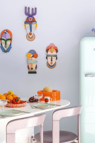 Decoração de parede Berlin - Vermelho e azul