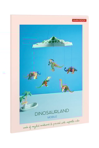 Decoração móvel Dinosaurland - Azul e rosa