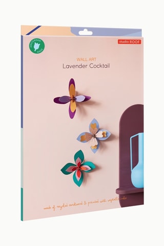 Decoração de parede Lavender Cocktail - Azul e violeta