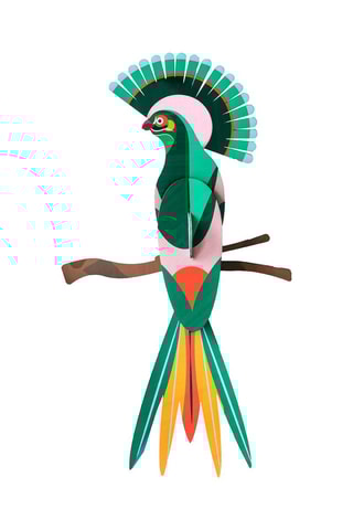 Decoração de parede Gili - Verde e rosa