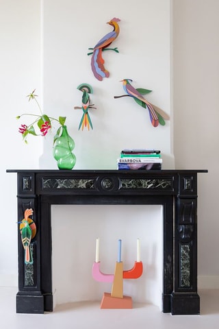 Decoração de parede Gili - Verde e rosa