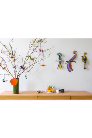 Decoração de parede Gili - Verde e rosa