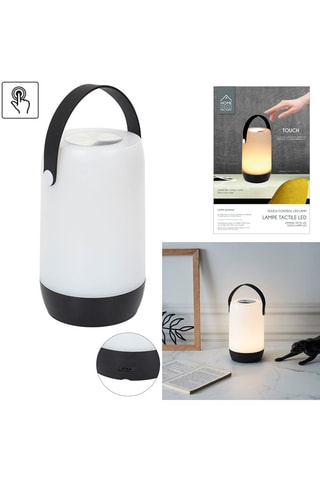 Candeeiro tátil LED Preto e branco