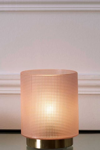 Candeeiro de mesa - Rosa e dourado