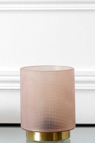 Candeeiro de mesa - Rosa e dourado