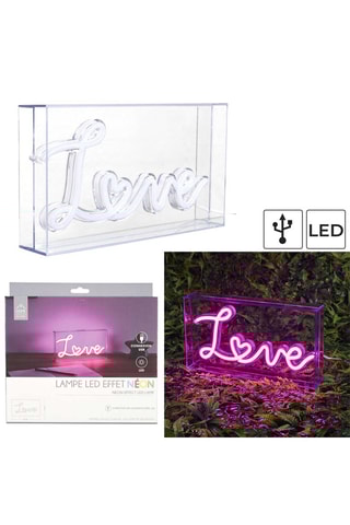 Candeeiro de mesa LED Love - Rosa