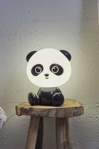 Candeeiro luz de presença panda LED - Branco e preto