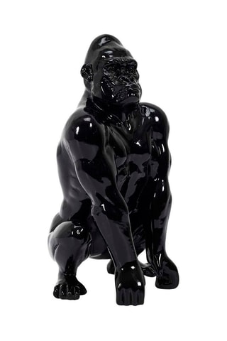 Escultura Gorila Preto - 24 cm