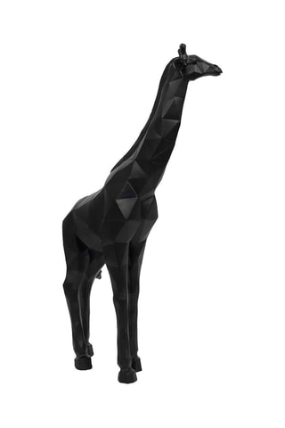 Escultura girafa origami Preto - 40 cm
