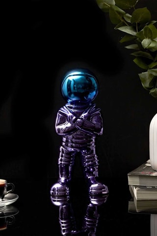 Escultura de astronauta - 15,5 x 11 x 33 cm