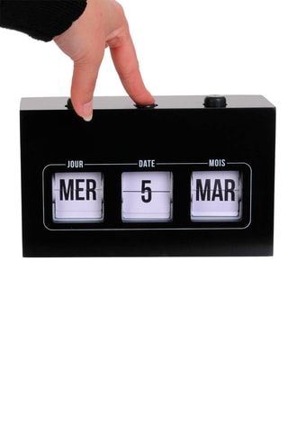 Calendário Flip-Flap Preto