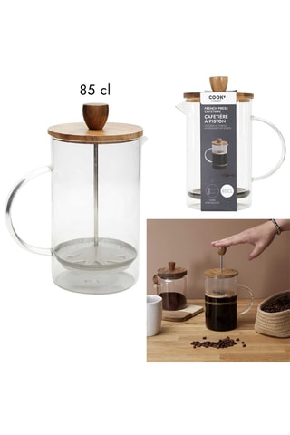 Cafeteira com pistão em aço inoxidável - 85 cl