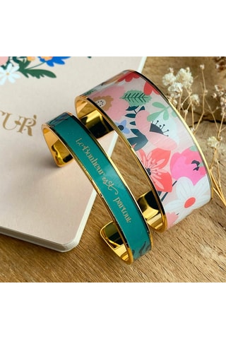 Pulseira aberta Le bonheur est Partout - Verde-escuro