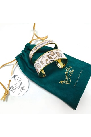 2 pulseiras rígidas Suis Ton Intuition - Bege