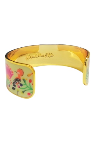 2 pulseiras rígidas Tu Me Donnes Des Ailes - Marfim e fúcsia