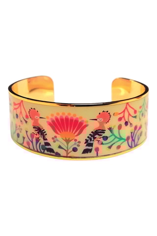 2 pulseiras rígidas Tu Me Donnes Des Ailes - Marfim e fúcsia