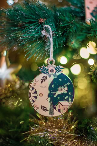 Decoração de natal Ho Ho Ho Lune - 10 cm