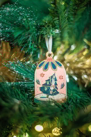 Decoração de Natal Ho Ho Ho Chat dans l'arbre - 10 cm