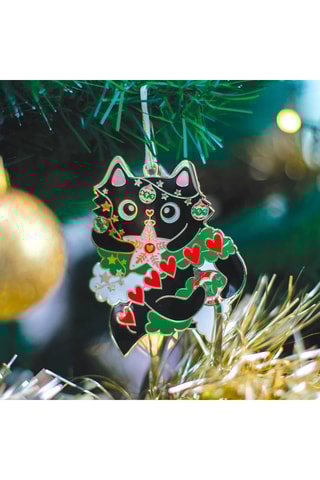 Decoração de Natal Bretzel & Cie (chat) - 10 cm