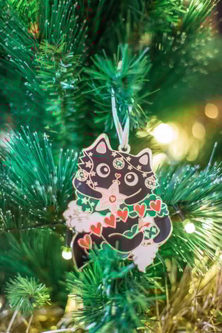 Decoração de Natal Bretzel & Cie (chat) - 10 cm