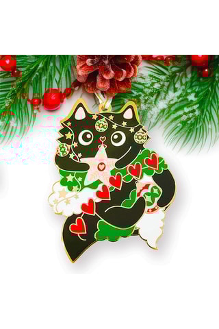 Decoração de Natal Bretzel & Cie (chat) - 10 cm