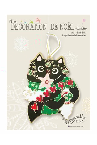 Decoração de Natal Bretzel & Cie (chat) - 10 cm