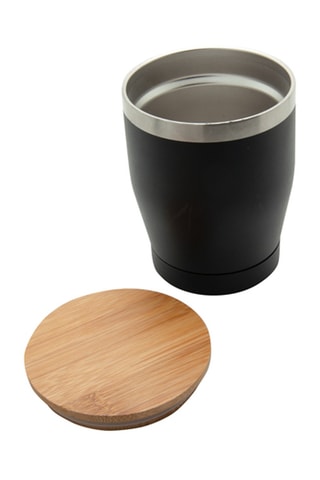 Caneca isotérmica em aço inoxidável 18/8 com tampa de bambu Nagano - 33 cl
