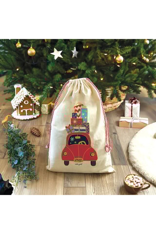 Saco Voiture cadeaux - Bege e vermelho