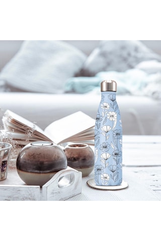 Cantil isotérmico em aço inoxidável Fleurs Bleues - 50 cl