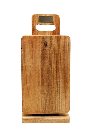 4 tábuas para tapas em madeira de acácia maciça e titânio Shokki