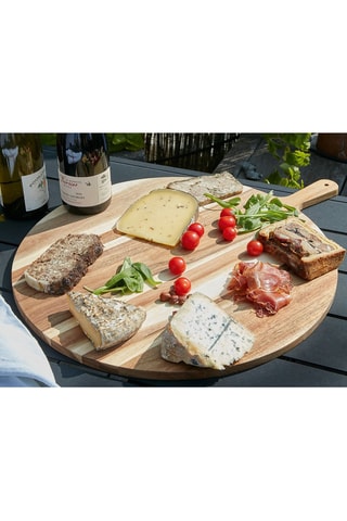 Tábua em madeira de acácia maciça e titânio Shokki