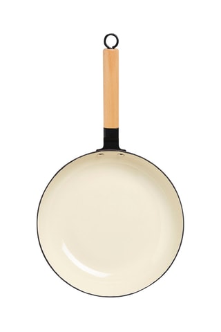 3 poêles en fonte émaillée avec protège-poêles - 20/24/28 cm