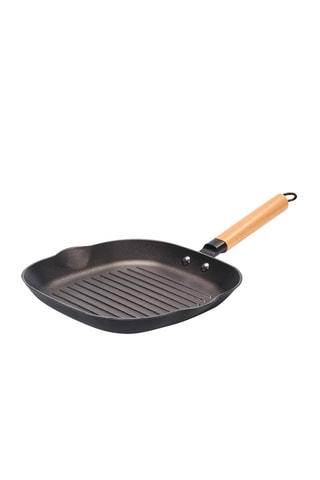 Poêle gril en fonte d'acier 28 cm