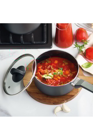 3 casseroles revêtement céramique Carbone Pro - 16/18/20 cm - 1,4/1,8/2,4 l