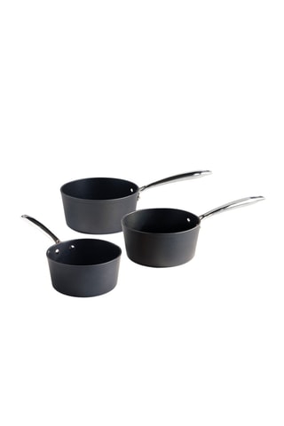 3 casseroles en acier inoxydable - 16/18/20 cm - 1,6/2/2,5 l