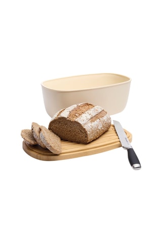 Boïte à pain avec couvercle en bambou