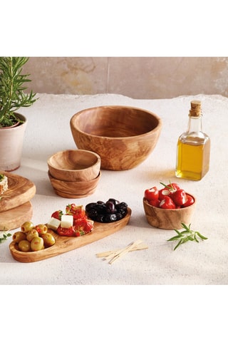 3 bols en bois d'olivier