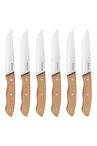 6 couteaux à steak en acier inoxydable - 9 cm
