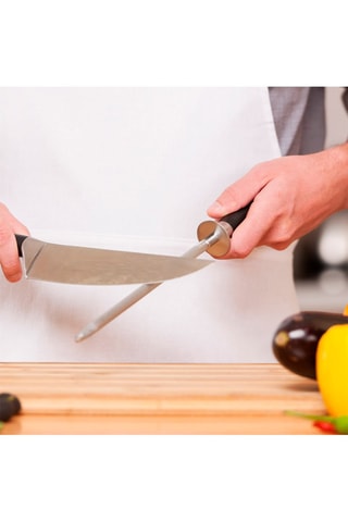 Fusil à aiguiser riveté en acier inoxydable - 20 cm