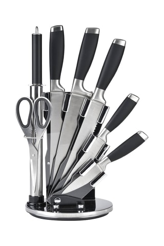 Bloc de 8 pièces en acier inoxydable