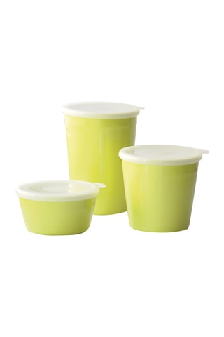 3 boîtes de conservation hautes avec couvercle - 350, 700 et 1100 ml