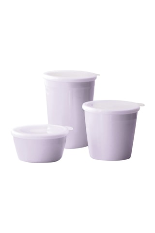 3 boîtes de conservation hautes avec couvercle - 350, 700 et 1100 ml