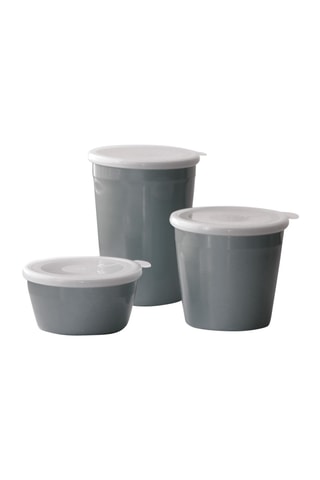 3 boîtes de conservation hautes avec couvercle - 350, 700 et 1100 ml