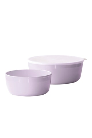 2 boîtes de conservation rondes avec couvercle - 1300 et 2500 ml