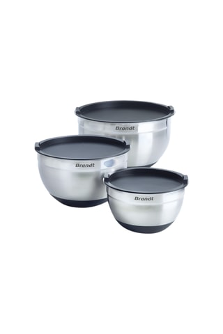 3 bols à mélanger en acier inoxydable