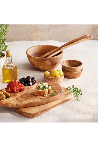 2 couverts à salade en bois d'olivier