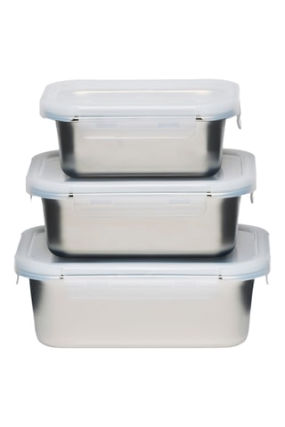 3 boîtes de conservation en acier inoxydable 304 - 800 ml