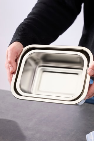 3 boîtes de conservation en acier inoxydable 304 - 800 ml