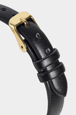 Relógio de quartzo em poliuretano - Preto e dourado