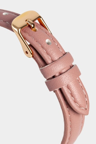 Relógio de quartzo em poliuretano - Dourado rosa